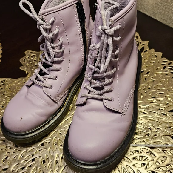 Dr Martens Lavender Combat Boots 4